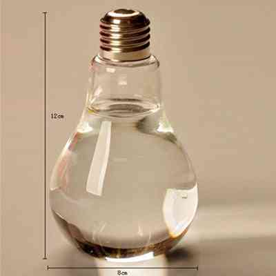 Light Bulb Design-transparent Glass Vase