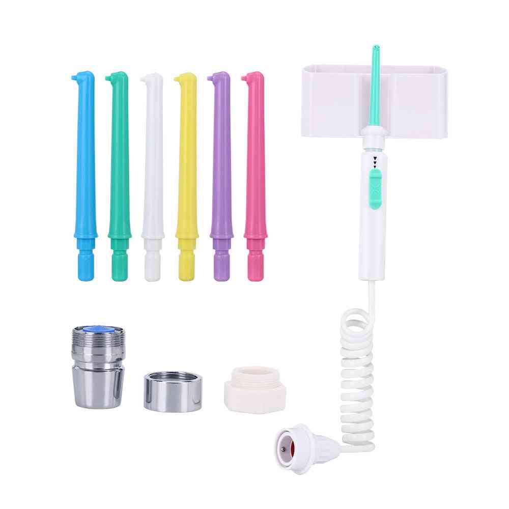 Het 6 munstyckskran oral jet irrigator - vatten tandtråd bärbar tandrengörare tandborste -