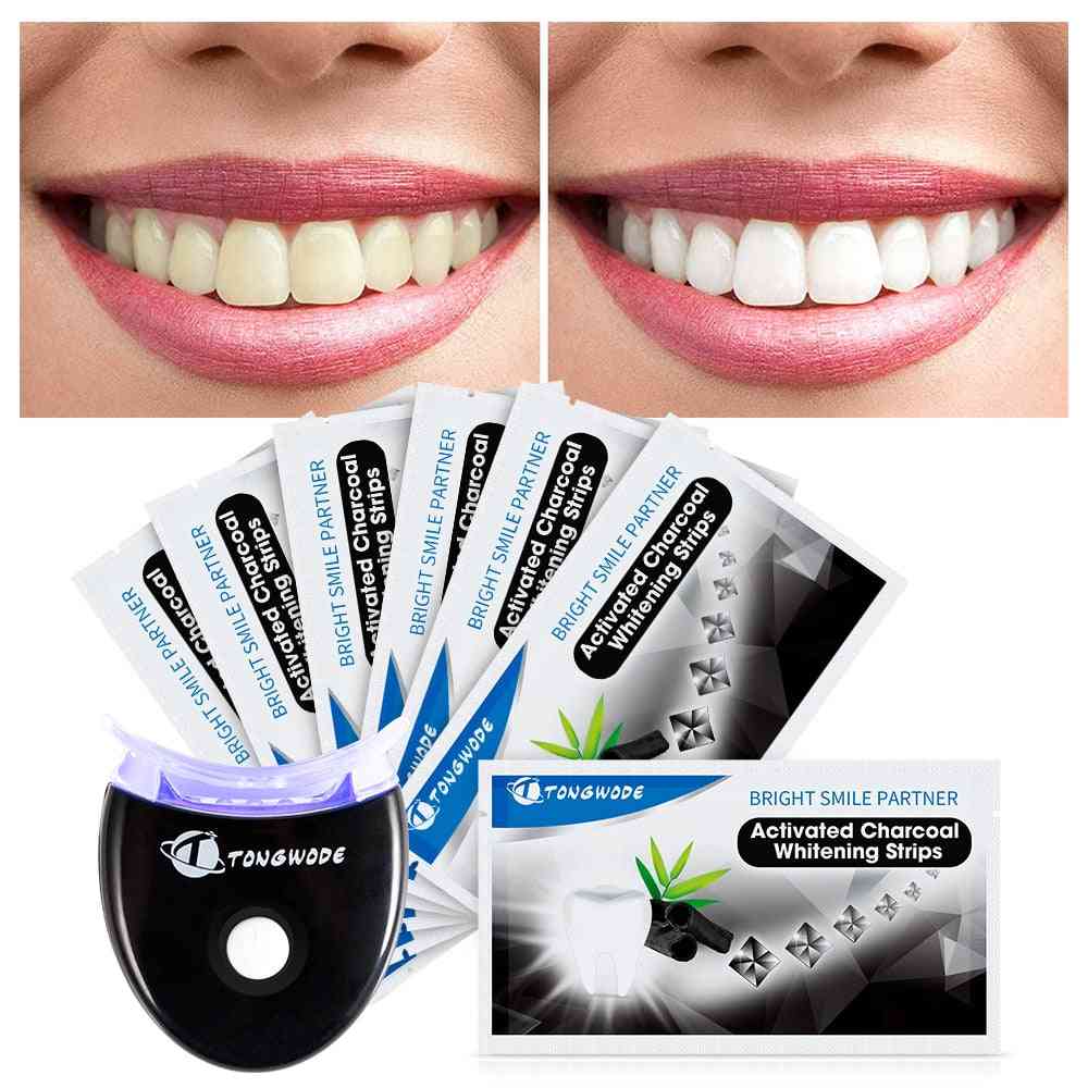 Activated Charcoal-teeth Whitening Strips With Dental Bleaching Accelerator