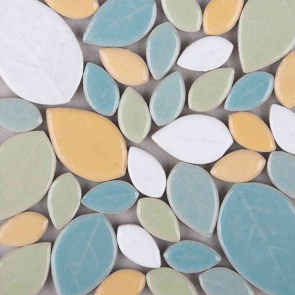 20gm Leaf Ceramic Mosaic Loose Tiles Diy Material Glass Decorate