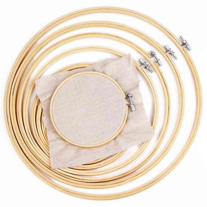 Cross Stitch Wooden Frame Hoop Circle Embroidery Shed - Diy Hand Craft Sewing Needlework