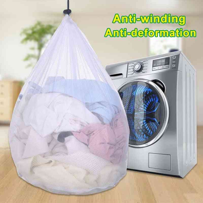 Mesh tøjvask poser kurv foldbare delikater undertøj bh sokker undertøj vaskemaskine tøj beskyttelsesnet - 30x40cm