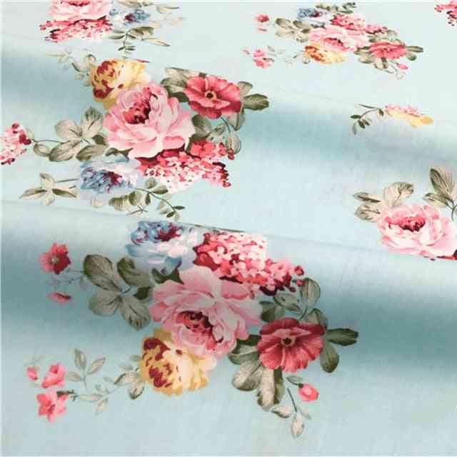 Tissus de fleurs en sergé pour textile à coudre bricolage - Literie et matelassage en tissu patchwork