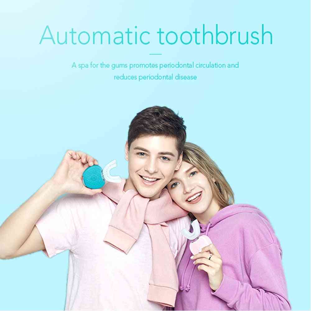 360 Degree Silicone Ultrasonic Electronic Tooth Brush With Usb Rechargeable