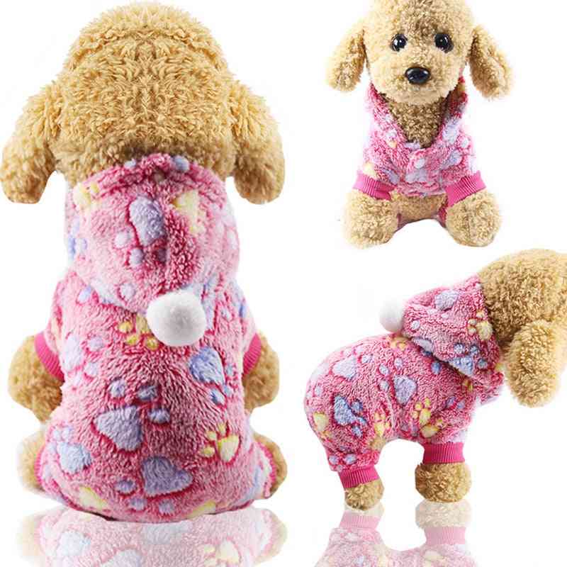 Ubranka dla psa piżama kombinezon polarowy zimowa odzież dla psa cztery nogi ciepła odzież strój mały pies gwiazda kostium odzież - kolorowy / xs
