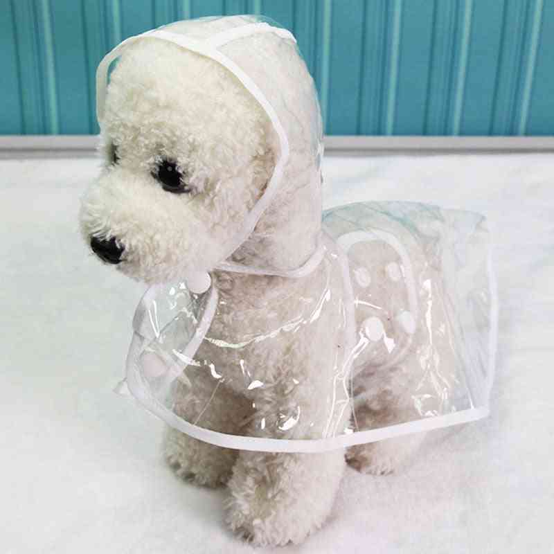 Vattentät transparent regnrockar xs xl hund regnrock vår sommar regnrockar ljusa kläder husdjur tillbehör valp regn