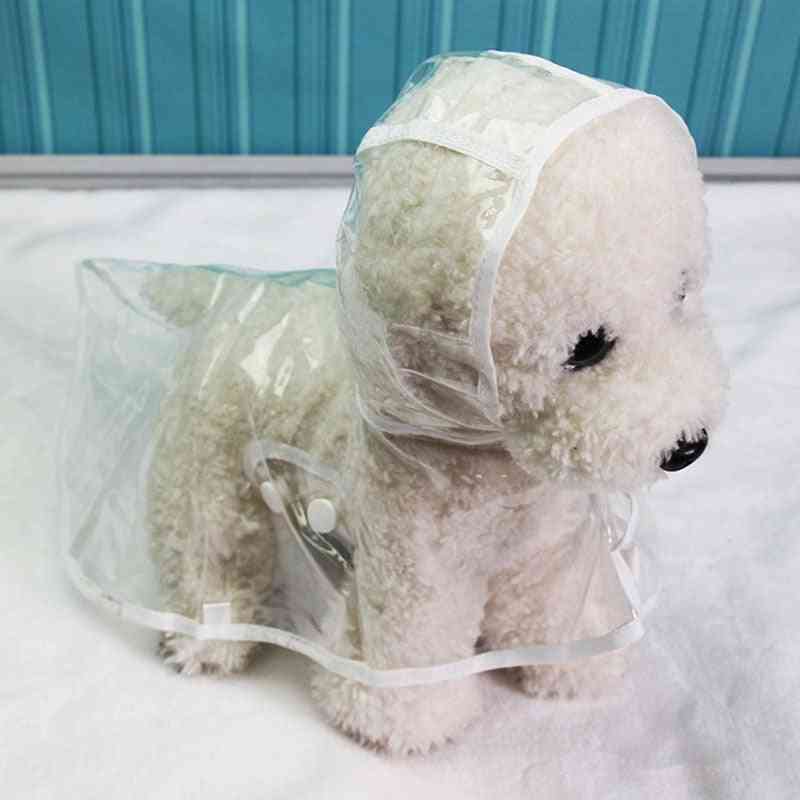 Nieprzemakalne przezroczyste płaszcze przeciwdeszczowe, płaszcze przeciwdeszczowe dla psów wiosenne letnie płaszcze przeciwdeszczowe, lekkie ubrania dla psów akcesoria dla zwierząt deszcz szczenię - biały / xs