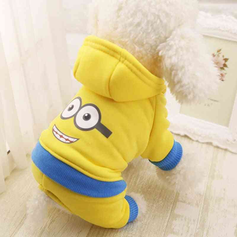 Winter Warm Pet Dog Clothes Soft Cotton Four Legs Hoodies Outfit For Small Dogs Chihuahua Pug Sweater Clothing Puppy Coat Jacket