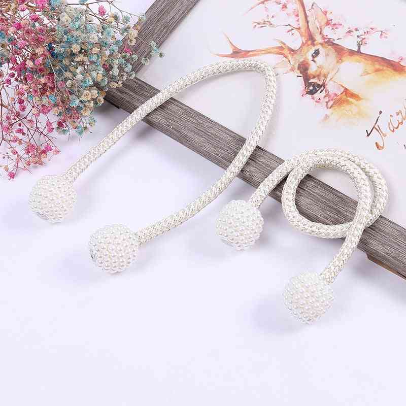 Pearlescent Magnetic Curtain Clip Thick Rope Buckle Strap