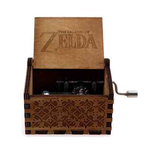 Die Legende von Zelda Handkurbel 18 Töne hölzerne Spieluhr für Weihnachten, Geburtstagsgeschenk