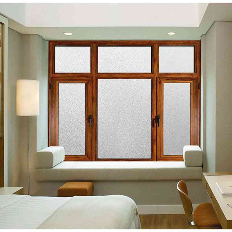 Etiqueta engomada de vidrio impermeable esmerilada de PVC para el hogar, dormitorio, baño, película para ventanas de oficina