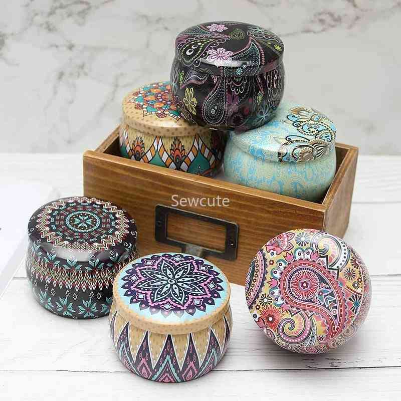 Diy Candle Making Kit, Candle Tin Jars Holder And Storage Case For Dry Spices, Camping, Party Favor And Sweets
