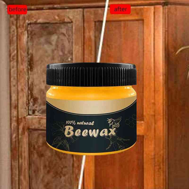 Natural Beeswax For Wood Maintenance, Cleaning, And Polishing - Waterproof And Resistant, For Furniture Care