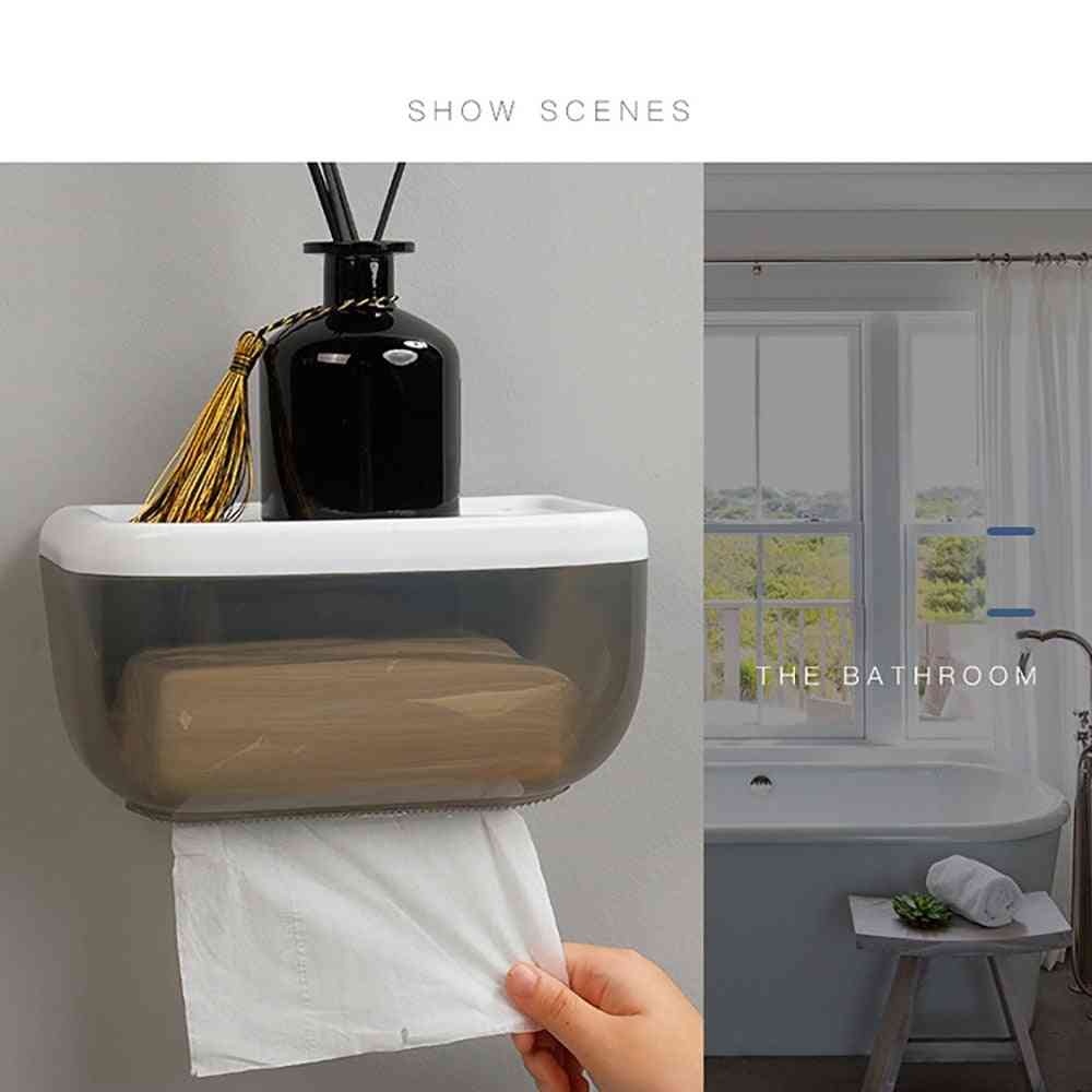 Dispenser di fazzoletti adesivi per il bagno a parete scatola di fazzoletti per asciugamani di carta