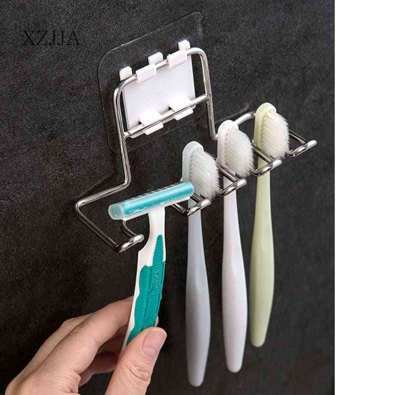 Wall Mounted, Stainless Steel Toothbrush / Razor Holder - Bathroom Accessories