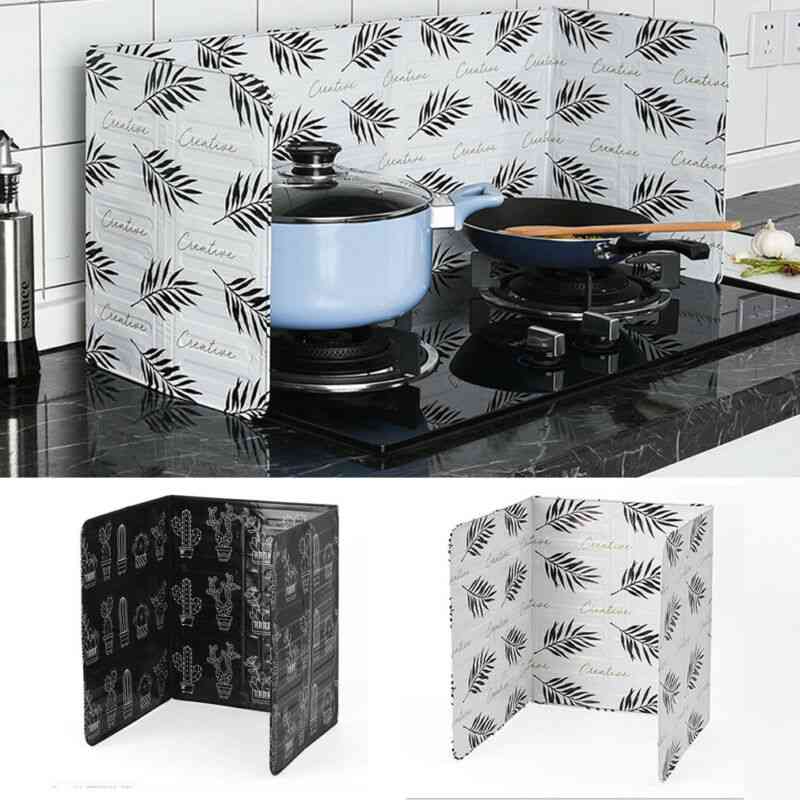 Home Stove Prevent Oil Splash Foil Plate Screens - Cooking Hot Baffle Kitchen Tool Dividers