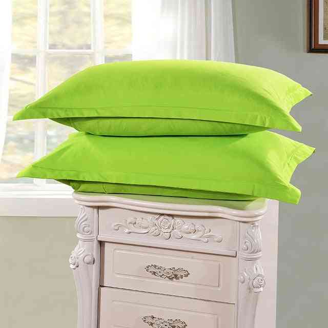 Krótka poszewka na poduszkę w 100% z poliestru w jednolitym kolorze do sypialni - zielona / 480 * 740mm