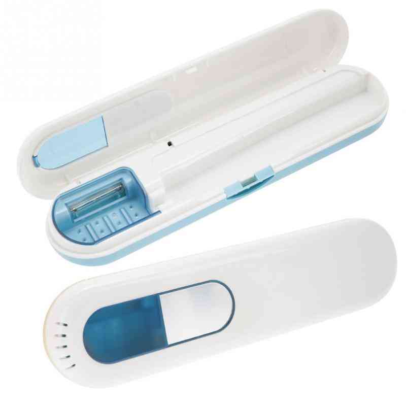 Bärbar antibakterier uv lätt tandborste sterilisatorbox - tandborste sanitizer batteri