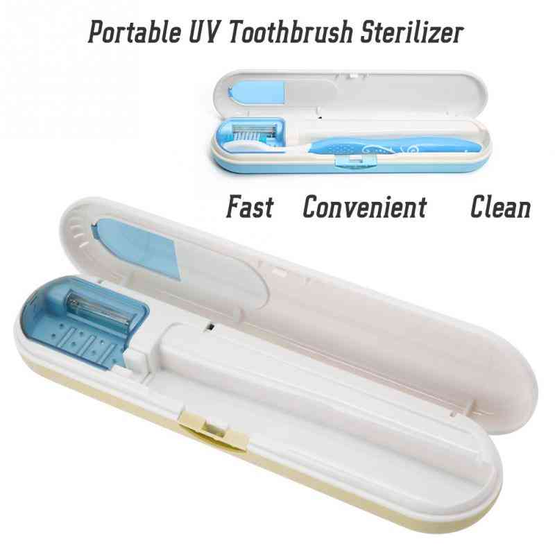 Przenośny antybakteryjny sterylizator UV do lekkich szczoteczek do zębów - bateria do dezynfekcji szczoteczek - niebieski