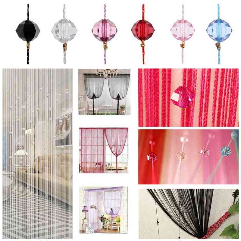 Crystal Beads, Tassel, Silk String For Curtain, Door Divider Sheer Panel