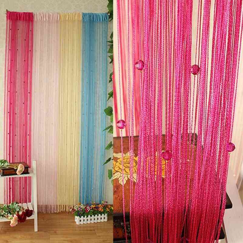 Crystal Beads, Tassel, Silk String For Curtain, Door Divider Sheer Panel