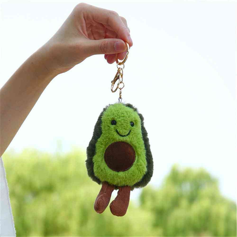 13cm Fruit Avocado Pendant Cute Doll Key Chain - Plush Plant Ladies Bag Pendant