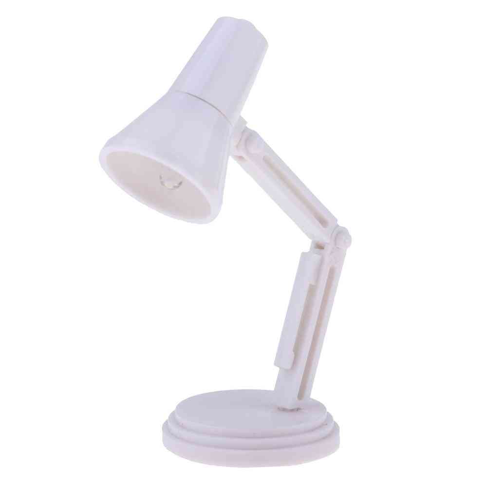 1/6 échelle blanc LED lampe de bureau modèle meubles pour jouets chauds accessoire de maison de poupée enfants semblant jouer jouet