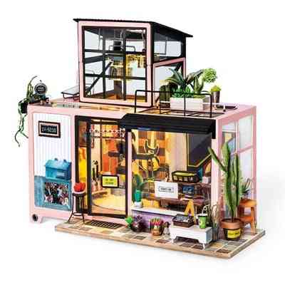 Miniature Doll House Furniture Wooden Dollhouse Kits For