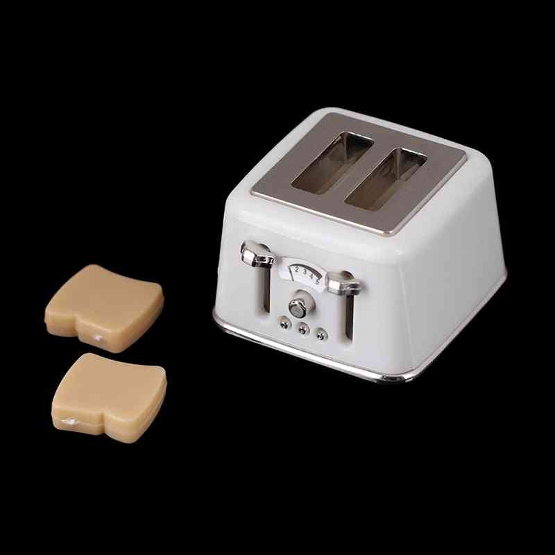 Machine à pain à l'échelle 1/12 avec toast miniature décorations mignonnes grille-pain maison de poupée mini accessoires 4 styles