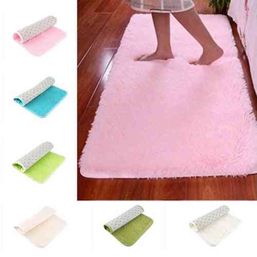 New Candy Color, Soft, Anti Skid Carpet, Shaggy Rug For Living, Bedroom Floor