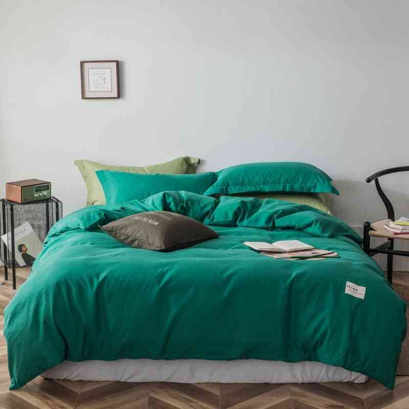 Set de lenjerie de pat scurt de lux modern, de culoare solidă - king size, single, lenjerie de pat queen-size lenjerie de pat din poliester