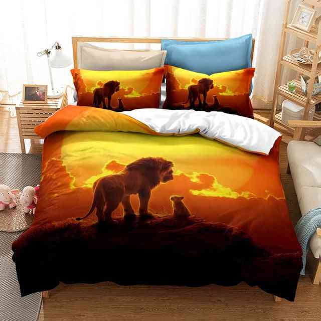 Disney The Lion King Simba Cartoon Duvet Cover Set Bedroom