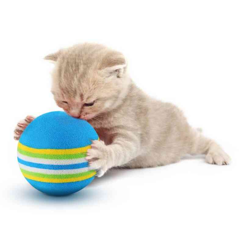 Interaktywna pet kitten scratch naturalna pianka tęczowa kolorowa piłka treningowa - czerwona / 1szt
