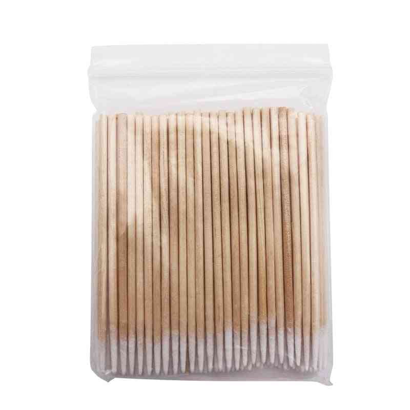 Wooden Cotton Swabs Stick For Ears Cleaning ,eyebrow Lips Eyeliner Tattoo Makeup Cosmetics Tool