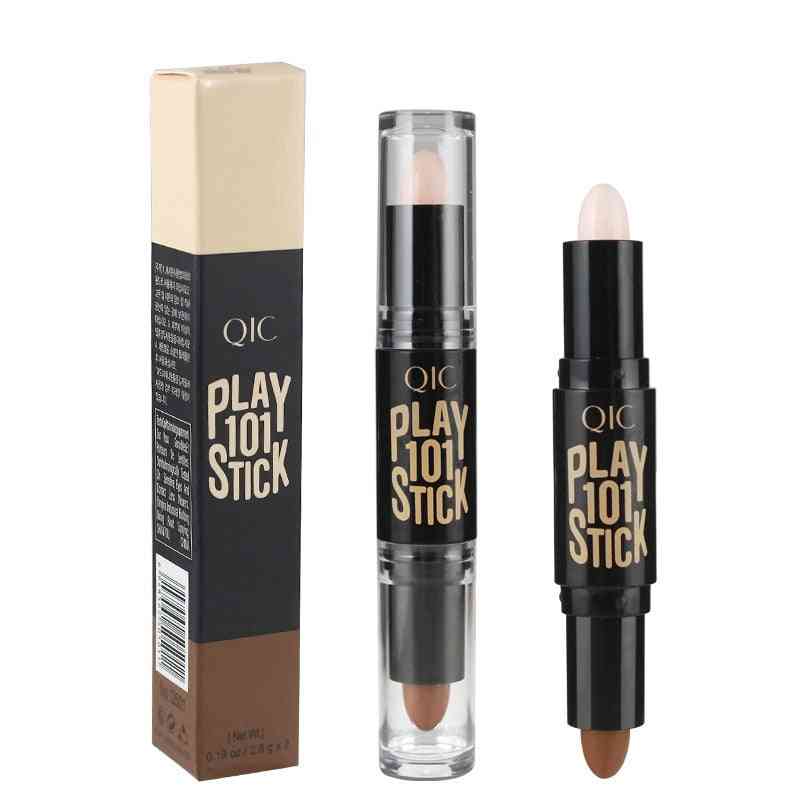Concealer Cream Brighten Bronzer Highlighter Stick Double End Pen, Foundation Bases Makeup