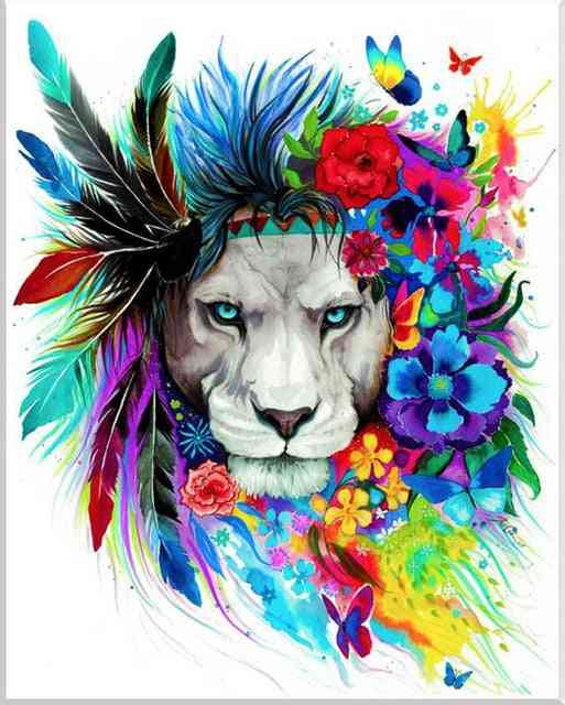 5d Diy Diamond Painting - Animal Colorful Paintings 3d Embroidery Cross Stitch Home Decor