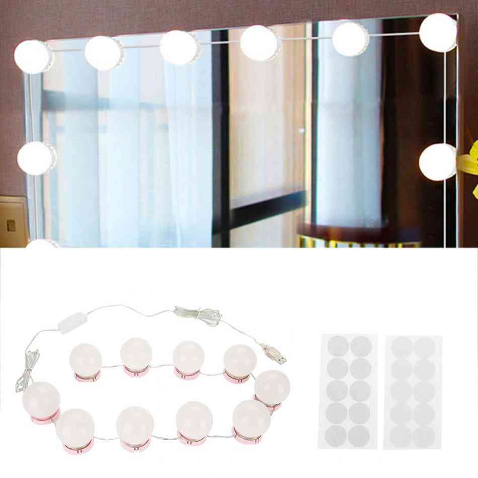 Kit de becuri cu LED-uri reglabile pentru încărcare oglindă-usb de machiaj, super luminos și portabil