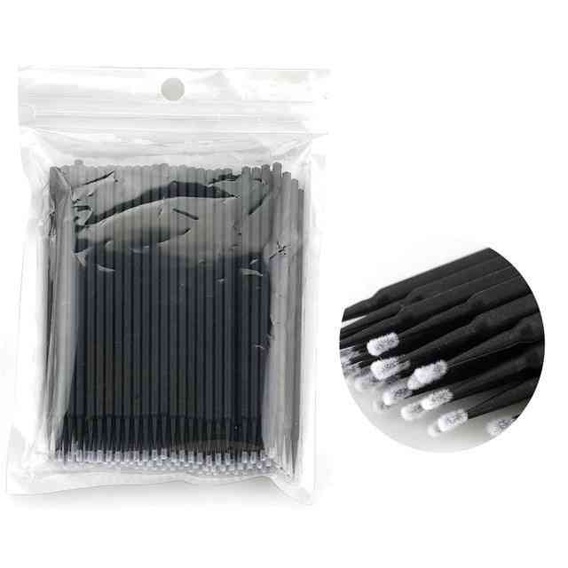 Disposable Colorful Cotton Swabs - Microbrush Eyelashes Extension Cleaning Cosmetic Tool