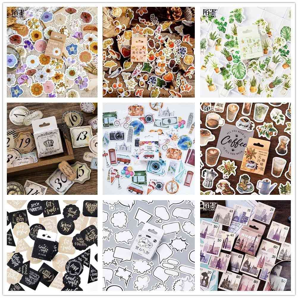 Stamp Boxed Stickers - Diy Scrapbooking Paper Diary Planner, Album Vintage Seal Decoration