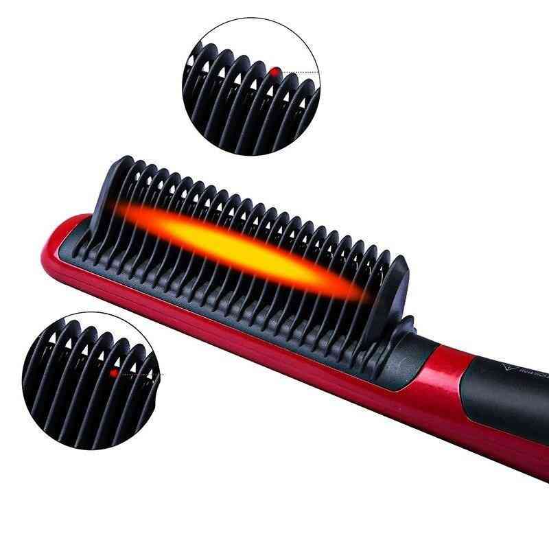 Pro Lcd Heating Electric Hair Straightening And Curling Comb