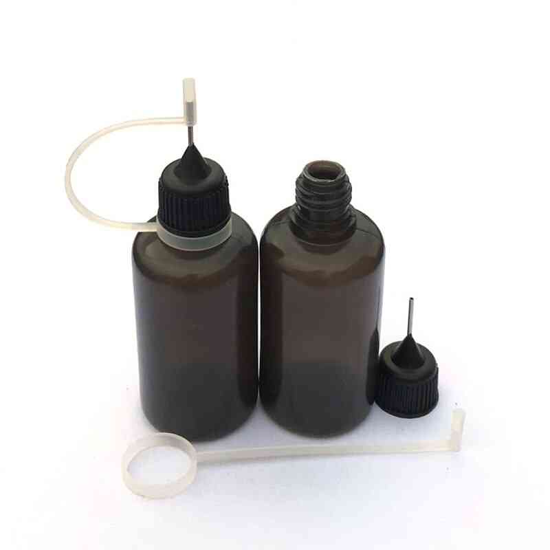 Squeezable Needle Bottles - Refillable, Eye Liquid Dropper