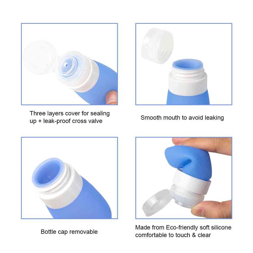 Portable, Refillable, Empty Bottle For Travel Packing - Lotion, Shampoo, Cosmetic, Squeeze Containers