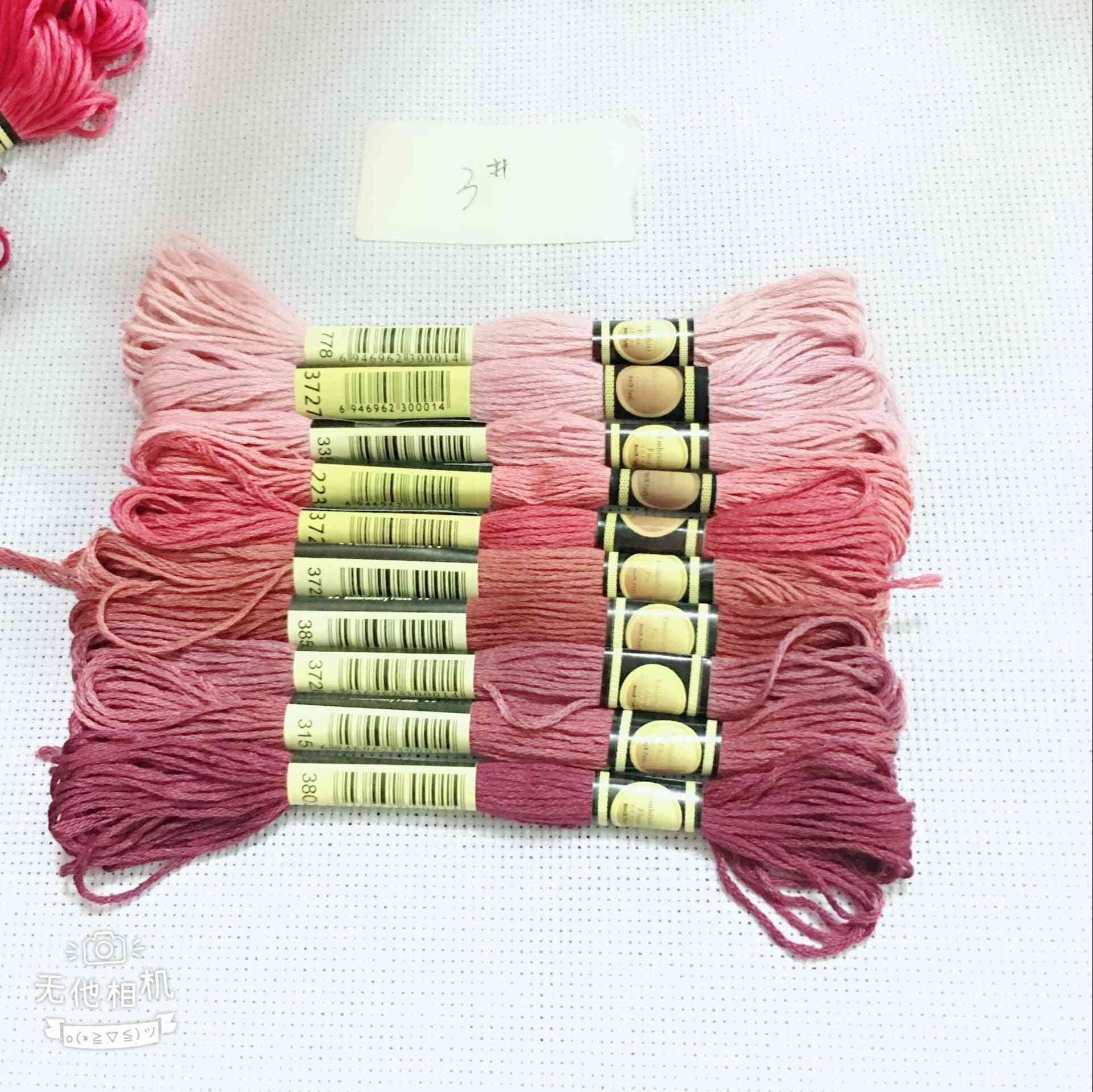 8pcs Mix Colors Cross Stitch Cotton Sewing - Skeins Craft Embroidery Thread Floss Kit