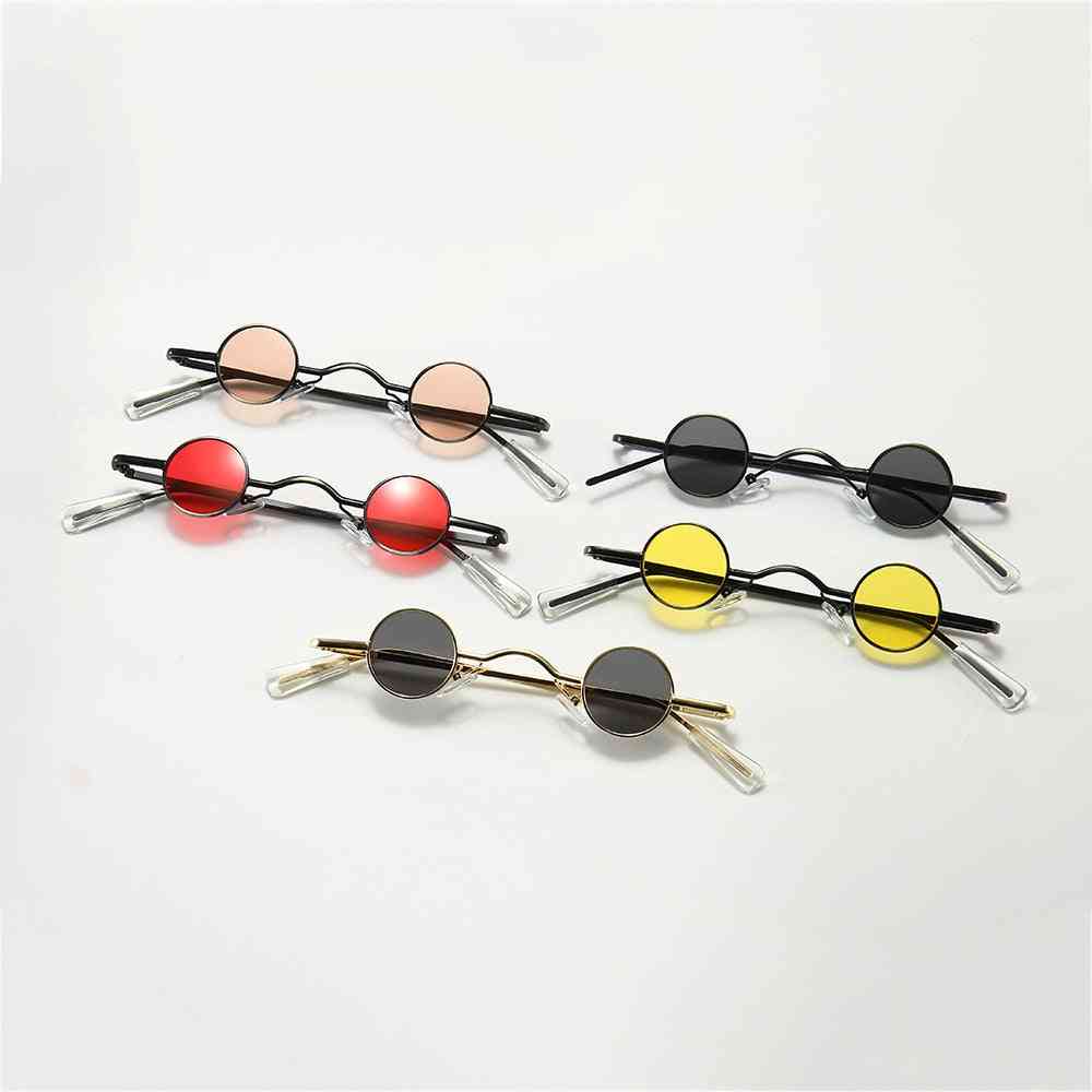 Mini runde solbriller til mænd - solbriller til øjenpleje - sort