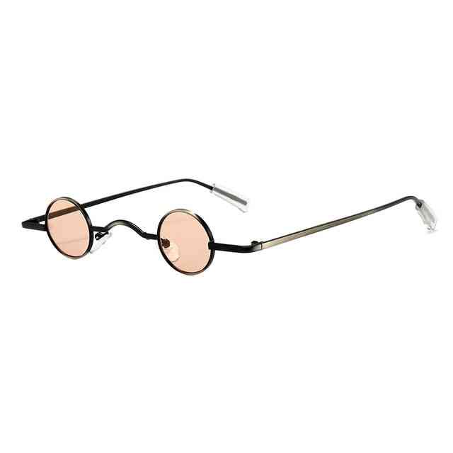Mini runde solbriller til mænd - solbriller til øjenpleje - sort