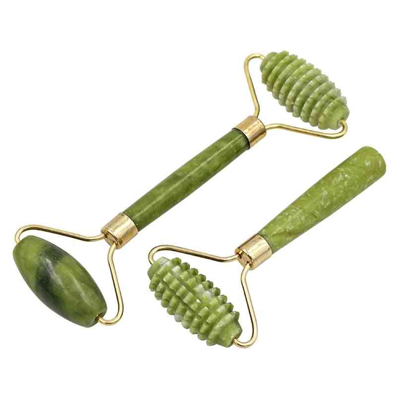 Double Heads Slimming Face Lifting Massage Roller Stone For Eyes, Face, Neck