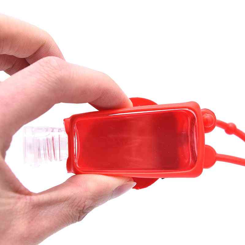 Mini prázdná láhev na cestování - silikonový ochranný obal, držák dezinfekčního prostředku na ruce