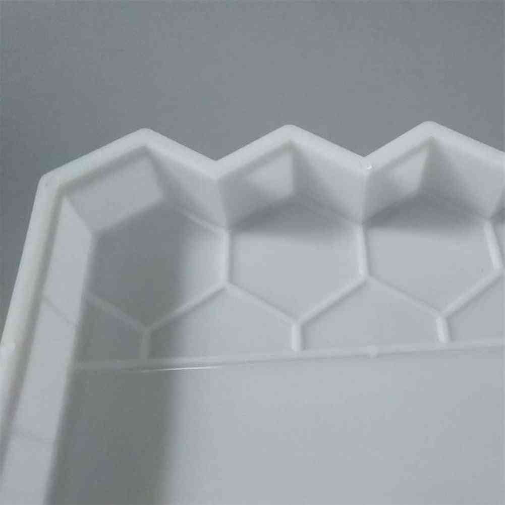 Hage DIY dekor bane lage plast gjenbrukbare antikke sement murstein mold - hvit