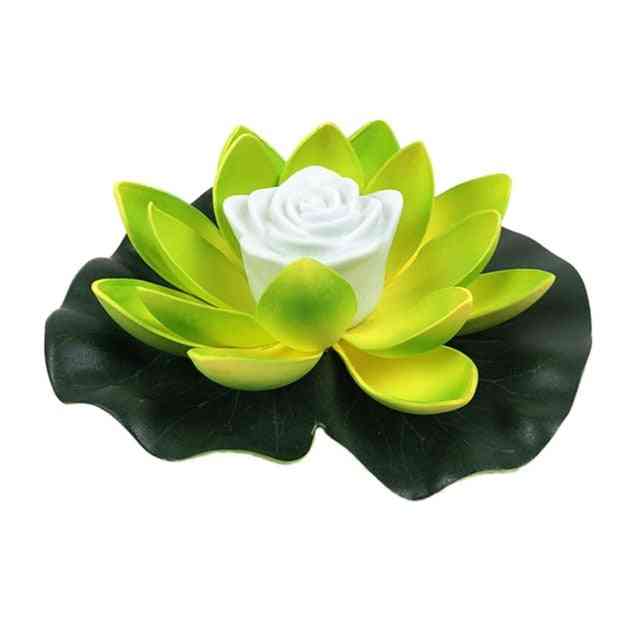 Artificial Floating Night Light Led Energy Saving Lotus Lamp For Garden Pool, Pond And Fountain Decoration