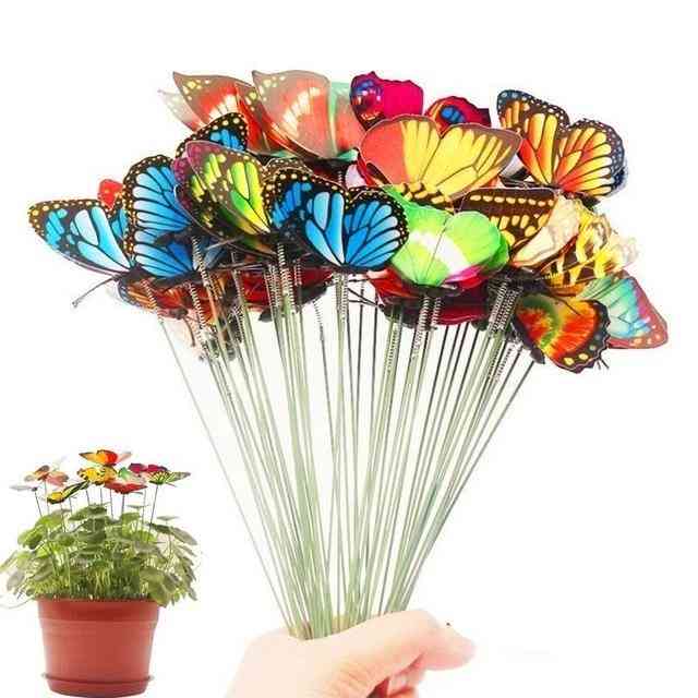 Mazzo di farfalle fioriera da giardino - vaso di fiori colorato stravagante con farfalle - 5 pezzi